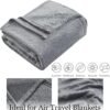 Commollis Travel Blanket Airplane Compact - 2 in 1 Airplane Travel Accessory, from Airplane Blanket to Travel Pillow, with Luggage Strap, Soft Handles and Security Pockets - Image 5