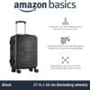 Amazon Basics Expandable Hardside Carry-On Luggage, Suitcase with Wheels, 21-Inch Spinner with Four Spinner Wheels and Scratch-Resistant Surface, Black - Image 2