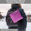Well Traveled - 2 in 1 Fleece Travel Blanket with Stuffable Pillowcase, Airplane Travel Essentials, Portable Airplane or Car Blanket - Family Travel Necessities - Comfy Airplane Traveling Accessories - Image 6