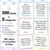 200 Kids Conversation Cards - Help Kids Put Down Tablets and Phones - Get Children to Enjoy Talking and Listening - Great for Car Rides and Family Dinners - A New Way for Kids to Express Themselves - Image 3