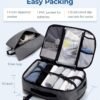 BAGSMART Travel Backpack for Women Men, 40L Flight Approved Carry on Backpack with Shoe Bag, TSA Large Personal Item Backpack with 17 Inch Laptop Compartment, Weekender Suitcase for Travel, Grey - Image 4