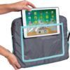 J.L. Childress 3-in-1 Travel Tray & iPad Tablet Holder, Car Seat Lap Tray for Toddlers & Kids, Grey/Teal - Image 4