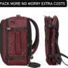 ECOHUB Travel Backpack 18x14x8 Spirit Airlines Personal Item Bag Carry On Backpack 13 Pockets Large Work Casual Daypack for men Airline Approved Waterproof Gym Backpack with Charging Port, Red - Image 6