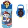 Zak Designs PAW Patrol Kids Water Bottle with Spout Cover and Built-in Carrying Loop, Durable Plastic, Leak-Proof Water Bottle Design for Travel (16 oz, 2-Pack, Non-BPA, Marshall) - Image 7
