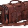 Handmade Vintage Travel Luggage 30 Inch Duffel Gym Sports Bag Weekender Travel Overnight Carry One Duffel Bag For Men (30 inch large)