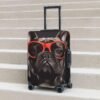 Kururi French Bulldog Print Suitcase Cover Personalized Travel Luggage Cover Trolley Case Cover Travel Luggage Protector Cover Suitable For Travel Business Trip Small - Image 8