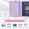 TIGARI Passport Holder for Travel, Slim Passport Cover for Women Men, Leather Passport Case Protector with Waterproof Slot, Family Vacation Plane Cruise Travel Essentials - Image 2