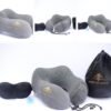 Travel Neck Pillow Memory Foam with Velvet Cover for Relaxing Journeys - Neck Pillow for Airplane,Car,Bus,Train,Comfortably Head Supports, Portable and Washable (Gray) - Image 3