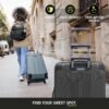 Kenneth Cole REACTION Out of Bounds Lightweight Hardshell 4-Wheel Spinner Luggage, Charcoal, 20-Inch Carry On - Image 3