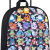 Pokemon Kids Foldable Trolley Suitcase 15”, 10.5 Litres 2 Wheels Black (Black Aop)