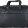 Kenneth Cole REACTION Port Stanley Duffel Pebbled Vegan Leather Carry On Shoulder Duffle Travel Bag, Black, 15" Laptop - Image 2