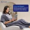 Travelrest 4-in-1 Premier Class Travel Blanket with Zipped Pocket - Soft & Luxurious - Also Use As Lumbar Support or Neck Pillow (Includes Stuff Sack) - Image 4