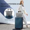 Camping Blanket Packable Soft Travel Blanket Pillow, Airplane Fleece, Luxurious Compact Design for Plane, Car, Camping, Flight Essentials & Travel Accessories in Elegant Grey Big Size 40x63 - Image 2