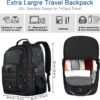 Z-MGKISS Extra Large Travel Backpack, TSA Backpack 17.3 Inch, 50L Anti Theft 17 Inch Big Business Laptop Backpack for Men & Women, Water Resistant College Rucksack Bag with USB Port, Black - Image 3