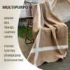Thick Warm 90% Wool Throw Blanket, Striped Mens/Womens Wool Blanket Great for Camping, Outdoors, Travel, Indoor Couch Throw, 55" x 72" with Exquisite Box for Gift - Image 7