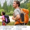Collapsible Water Bottles, Reuseable BPA Free Silicone Foldable Water Bottle 16oz, Lightweight Leakproof Portable Travel Water Bottles for Traveling Camping Hiking Sports(Pink) - Image 4