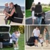 Car Seat Travel Bag,Padded Car Seats Backpack with Steel Cable Handle and Reflective Stripes, Large Durable Carseat Carrier Bag,Airport Gate Check Bag,Infant Seat Travel Bag with Shoulder Strap,Black - Image 6