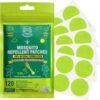 Mosquito Repellent Stickers for Kid and Adult 120 PCS Green Mosquito Patches Natural Eucalyptus Peppermint Citronella Stickers for Travel Camping Beach Hiking Anti Mosquito Bug Control