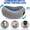 Neck Pillow for Traveling, Soft Airplane Neck Pillow, Memory Foam Travel Neck Pillow, 2024 New Neck Support Travel Pillow for Long Flight, Adjustable Full Surrounding Stowable U-Shaped - Image 5