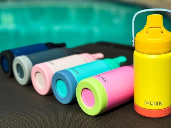 12oz Kids Water Bottle with Straw Lid | 100% Leak Proof | Insulated Stainless Steel Double Walled Thermos | BPA and Sweat free | Hot & Cold (Gray) - Image 5