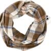 GERINLY Leopard Pocket Scarf for Women Warm Travel Zip Infinity Scarf for Winter