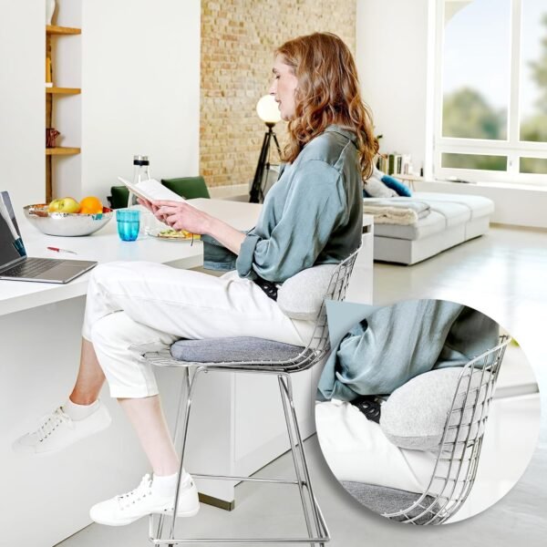 Technogel 2IN1 Travel Neck Pillow with Gel I Chin, & Lumbar Support I Premium Memory Foam & Patented Gel I Airplane Train Work Flight Office Car Home Pillow I Super-Soft I Lightweight I Washable - Image 6