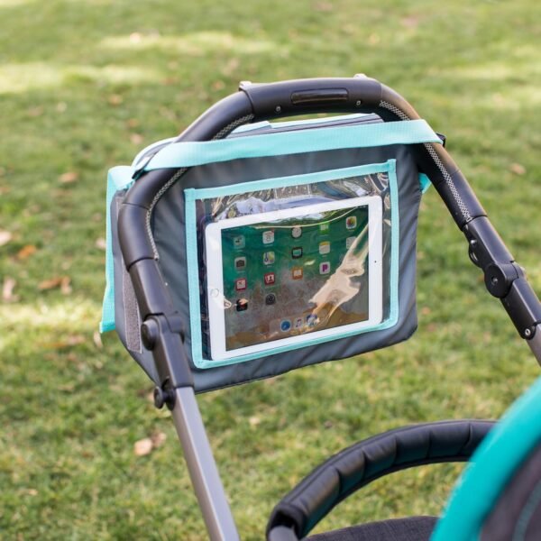 J.L. Childress 3-in-1 Travel Tray & iPad Tablet Holder, Car Seat Lap Tray for Toddlers & Kids, Grey/Teal - Image 11