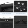 BAGSMART Toiletry Bag for Men, Wide Opening Travel Bag for Toiletries, Dopp Kit Water Resistant Shaving Hygiene Bag for Bathroom Shower, Toiletries Accessories,Travel Essentials-Gray - Image 5