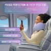 360° Support Memory Foam Travel Neck Support Pillow for Car and Airplane Sleeping; Ergonomic Pillow for Neck Pain Relief and Comfort; Airplane Neck Pillow for Traveling on Long Flight (Purple) - Image 4