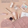 BAGSMART Makeup Bag Travel Cosmetic Bag, Puffy Padded Make Up Bags for Women Makeup Organizer Case, Wide-open Pouch Purse Travel Essentials Toiletries Accessories Brushes, Dark Pink - Image 2