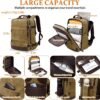 Travel Backpack for Men Carry On Backpack Flight Approved Personal Item Backpack, 17 inch Laptop Backpack Casual Daypack Weekender Business Hiking Backpack, Brown - Image 3