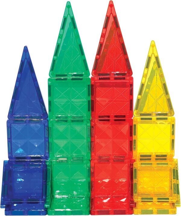 CreateOn Crayola Mini Magnetic PIP-Tiles, Building Set for Kids, Magnetic Building Toys for Kids, STEM Travel Toys for Boys and Girls Ages 3+, 24-Piece Set (Bold) - Image 6