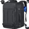 Large Travel Backpack, Carry On Backpack, 50L Backpack, 18 Inch Convertible Lightweight Expandable Travel Back Pack for Men Carry on, TSA Black Luggage Suitcase Backpack