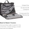 TUMI - Alpha Garment Bag Tri-Fold Carry-On - Gown & Suit Carrier - Travel Garment Bag - Hand Carry Luggage - TUMI Tracer - Black - Image 3