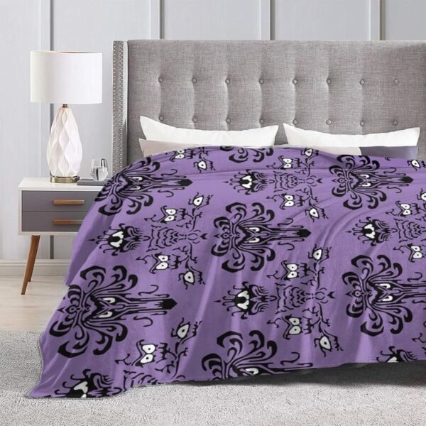 Halloween Haunted House Fleece Blanket Lightweight Ultra-Soft Throw Blanket for Sofa Couch Bed Camping Travel - Super Soft Cozy Microfiber Blanket 50"X40" - Image 6