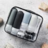 16 Pack Travel Bottles Set - TSA Approved Leak Proof Silicone Squeezable Containers for Toiletries, Conditioner, Shampoo, Lotion & Body Wash Accessories (16 pcs/Black Pack) - Image 3