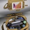 TACTICISM Toiletry Bag for Men - Dry Wet Separate Travel Toiletry Bag, Tactical Molle Dopp Kit for Men with Large Capacity, Water-Resistant Shaving Bag for Adult Women for Travel, Brown - Image 3