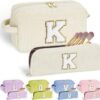 YOOLIFE 2 Cute Travel Makeup Bag Make Up Bag Cosmetic Bag Makeup Brush Bag for Teen Girl Friend Birthday Gifts for Women Her