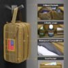 TACTICISM Toiletry Bag for Men - Dry Wet Separate Travel Toiletry Bag, Tactical Molle Dopp Kit for Men with Large Capacity, Water-Resistant Shaving Bag for Adult Women for Travel, Brown - Image 4