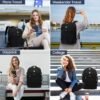 LOVEVOOK Backpack for Traveling on Airplane, Womens Travel Backpack Carry on Flight Approved, 40L Personal Item Backpack Fit 17.3inch Laptop, Black - Image 7