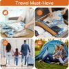 Vacuum Luggage Storage Bags with Cordless Electric Portable Pump, Double Zipper Sealed Space Saver Bag, Compression for Clothes, Bedding and Travel Essentials（12 Pack Comb） - Image 7