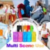 10 Pack Collapsible Water Bottles,Reusable Drinking Water Bags with Carabiner Clip,480ml Travel Water Bottle,Leak Proof Water Bottles for Camping,Hiking Travel,Gym,Sports,Biking,BPA Free - Image 7