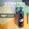 Elemental Leak Proof Water Bottles for Kids - Splash Kids Water Bottle for School with Fun Charm Handle - BPA Free Tritan Plastic Reusable Water Bottle with Straw - Shark Friends - 18oz - Image 3