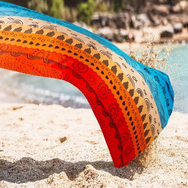 Beach Blanket Waterproof Sandproof, Outdoor Picnic Blankets Sand Free for 4 Adults, Lightweight Quick Drying Beach Mat for Beach Travel, Camping, Hiking, Boho Beach Essentials Accessories - Image 4
