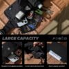 Waist Pack with Water Bottle Holder for Men Women Waist Bag Running Waist Pack Waterproof for Outdoor Travel Cycling Climbing Walking Fit All Phones (Bottle Not Included)(Black) - Image 5