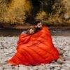 zzlamb Camping Blanket, Lightweight Cloak Puffy Down Alternative Travel Blanket, Portable & Windproof Warm Outdoor Blanket, Cozy Quilt Plane Car Picnic Hammock Beach Backpacking, 52x75in - Image 7