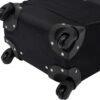 Wrangler 4-Wheel Spinner Luggage with Side USB Port, Black, 17-Inch Underseat Carry-On - Image 6