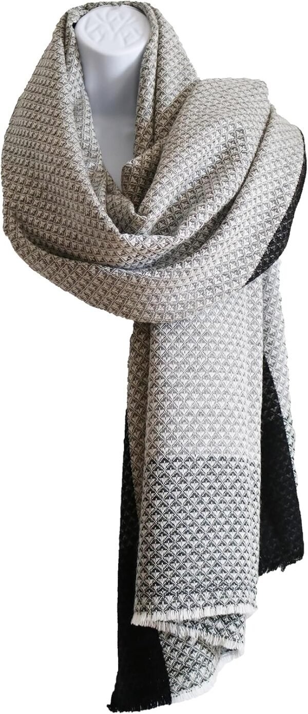 Shawl Wraps Large Stole 8 ply Exclusive Premium Quality Wool Handmade in Nepal Pashmina Scarfs for Women And Men - Image 6
