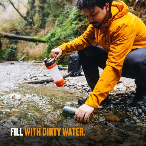 GRAYL GeoPress 24 oz Water Purifier Bottle - Filter for Hiking, Camping, Survival, Travel (Oasis Green) - Image 5