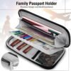 BKNOOU Passport Holder Family Rfid Blocking Travel Document Organizer,Travel Passport Wallet Waterproof Multiple Passport Holder for Traveling,Passport Organizer for Men Women - Image 3